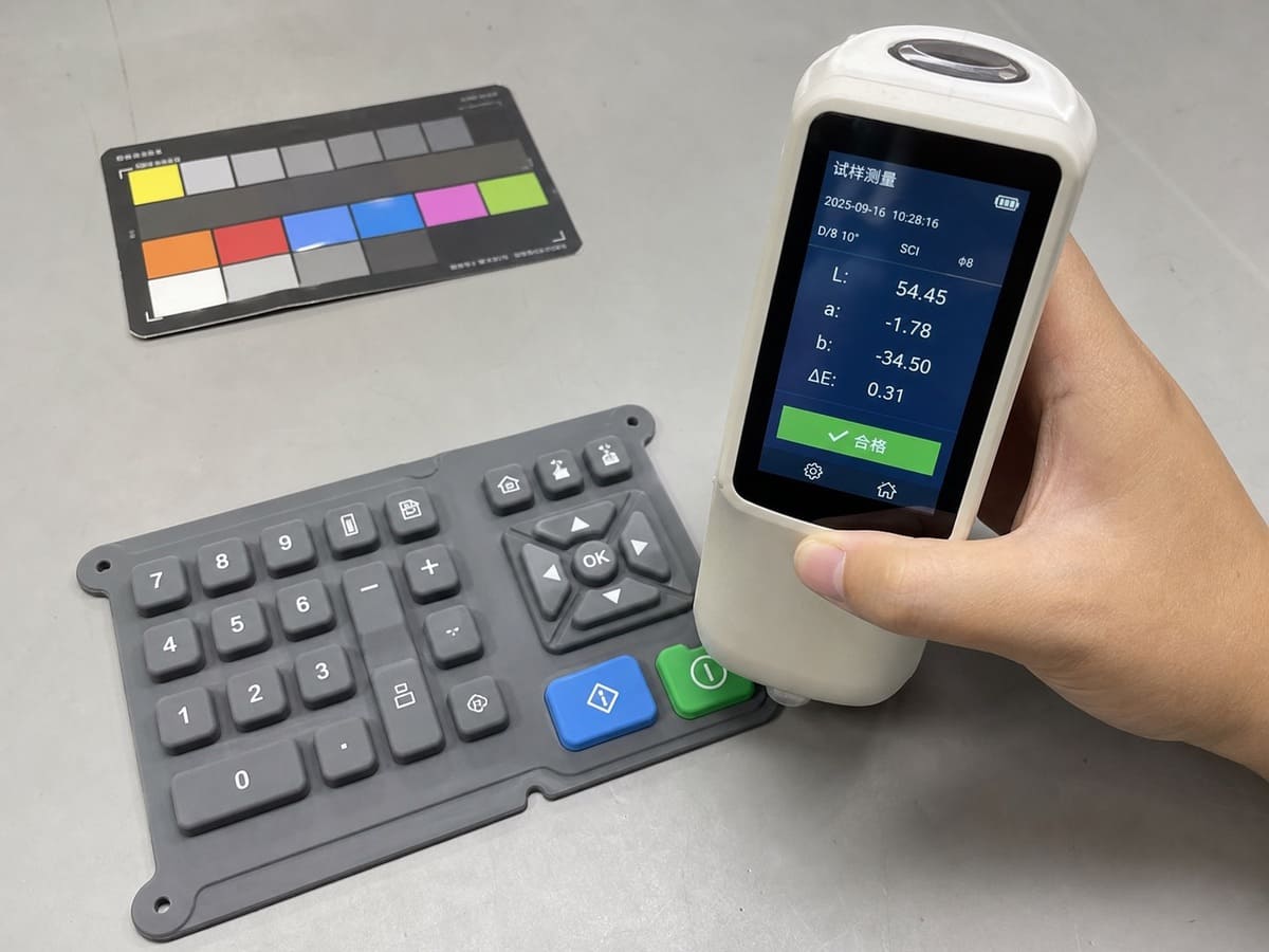 Silicone button color consistency and cosmetic quality control