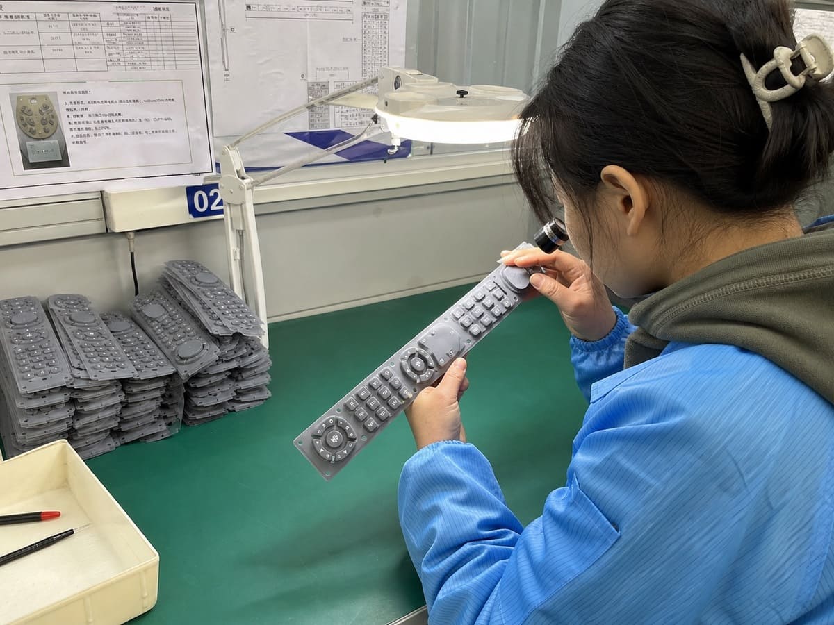 Quality inspection environment and testing station at Pandasoft silicone factory