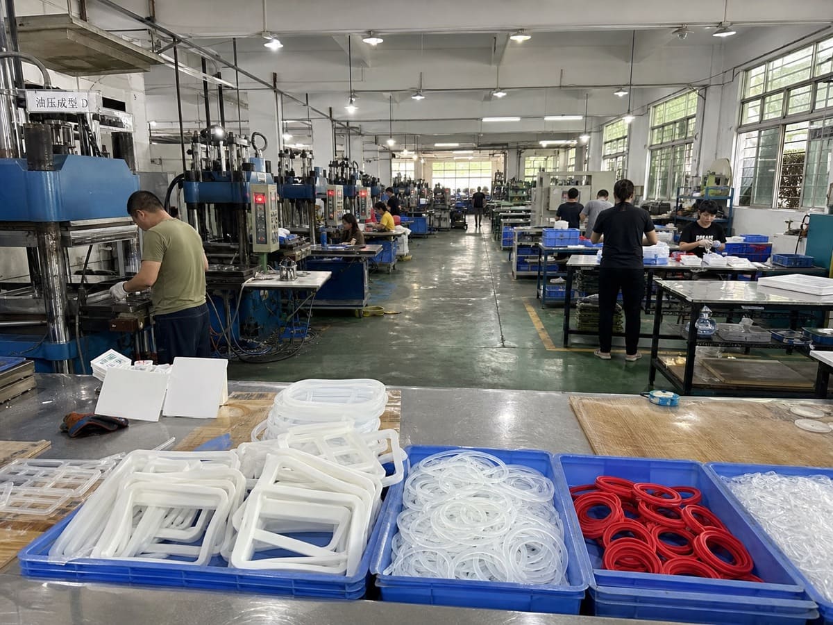 Pandasoft silicone factory production floor -- 16,000 sqm facility with 9 production lines