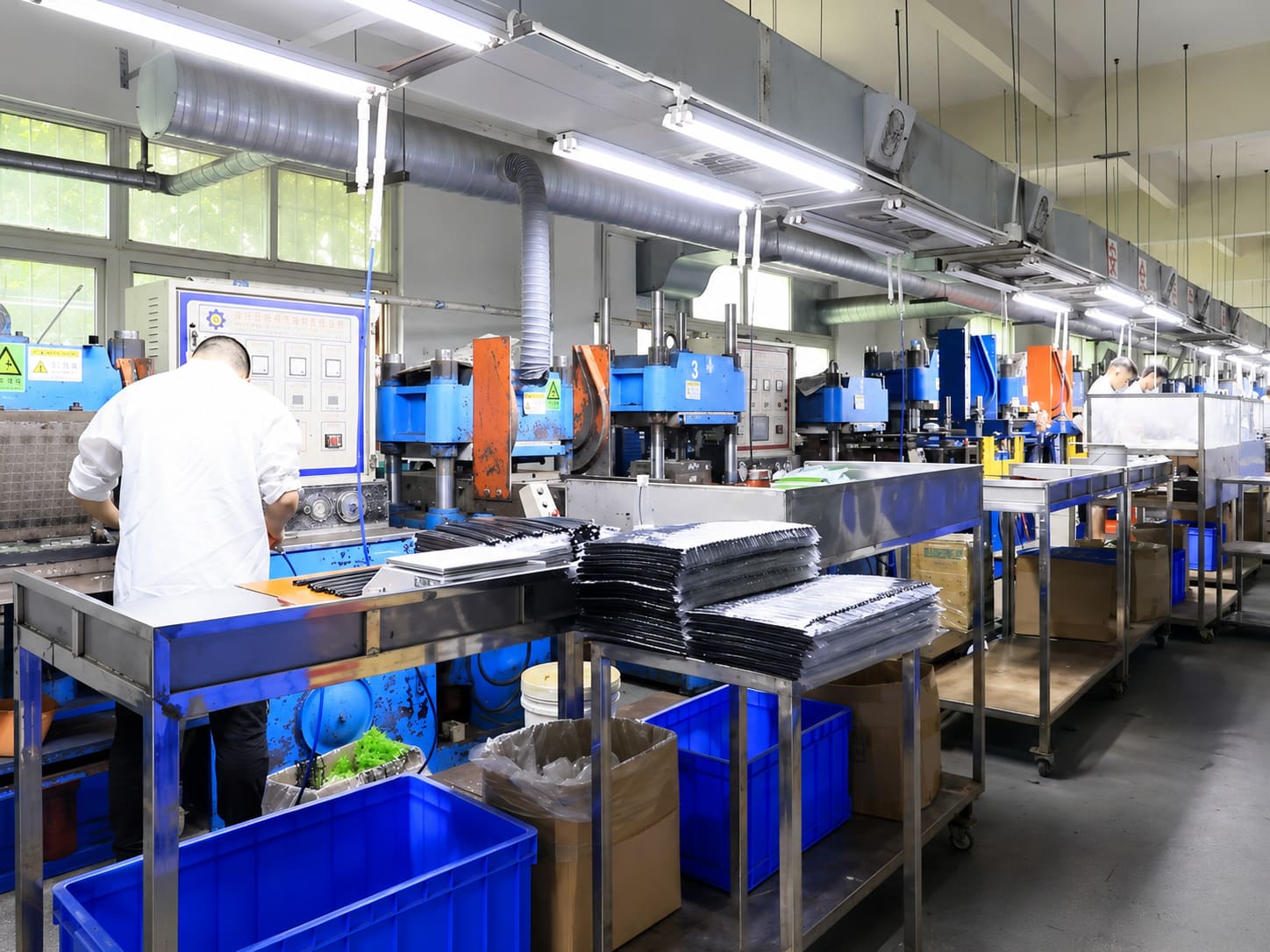 Pandasoft in-house mold tooling workshop -- CNC and EDM mold machining for custom silicone parts