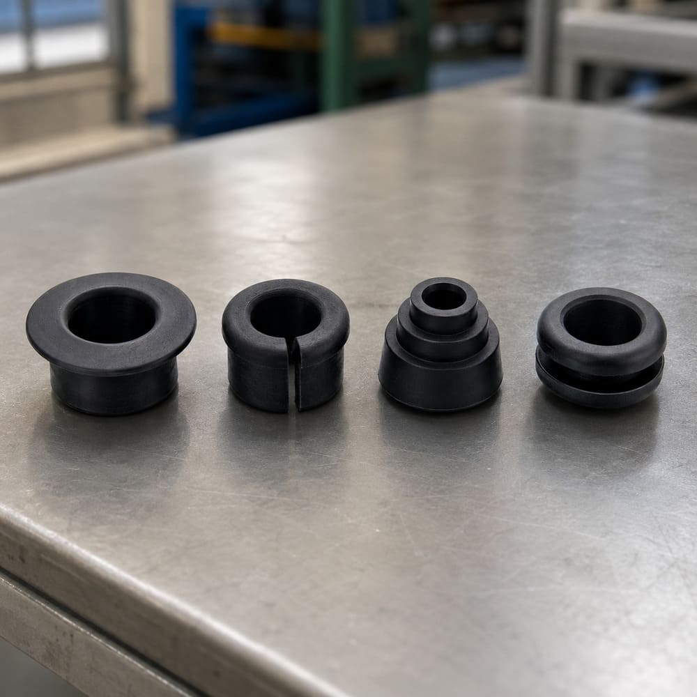 Structure Options - flanged, groove-mounted, split, stepped, and thin-wall grommets