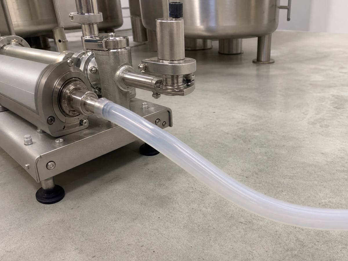 Industrial equipment silicone tubing application showing connector fit and tube routing