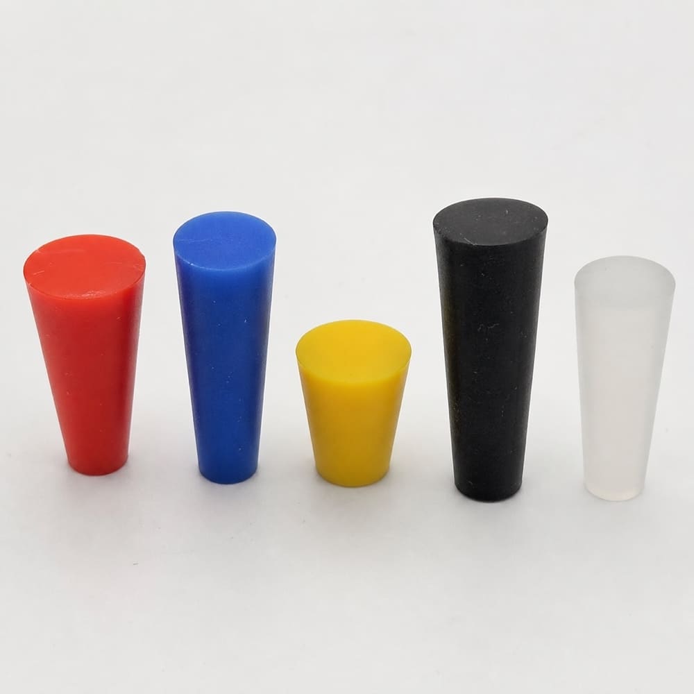 Tapered silicone plugs manufactured by Pandasoft