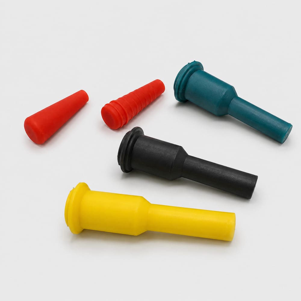 High-temperature masking silicone plugs manufactured by Pandasoft