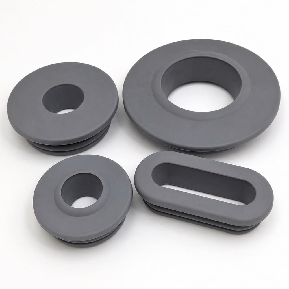 Flanged Silicone Grommets - covering rough or oversized cutouts