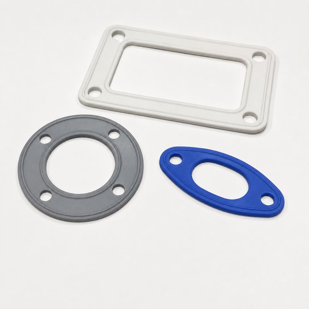 Silicone seals with holes manufactured by Pandasoft