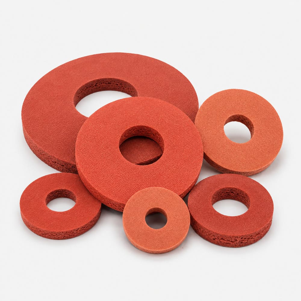 Foam sponge silicone gaskets manufactured by Pandasoft